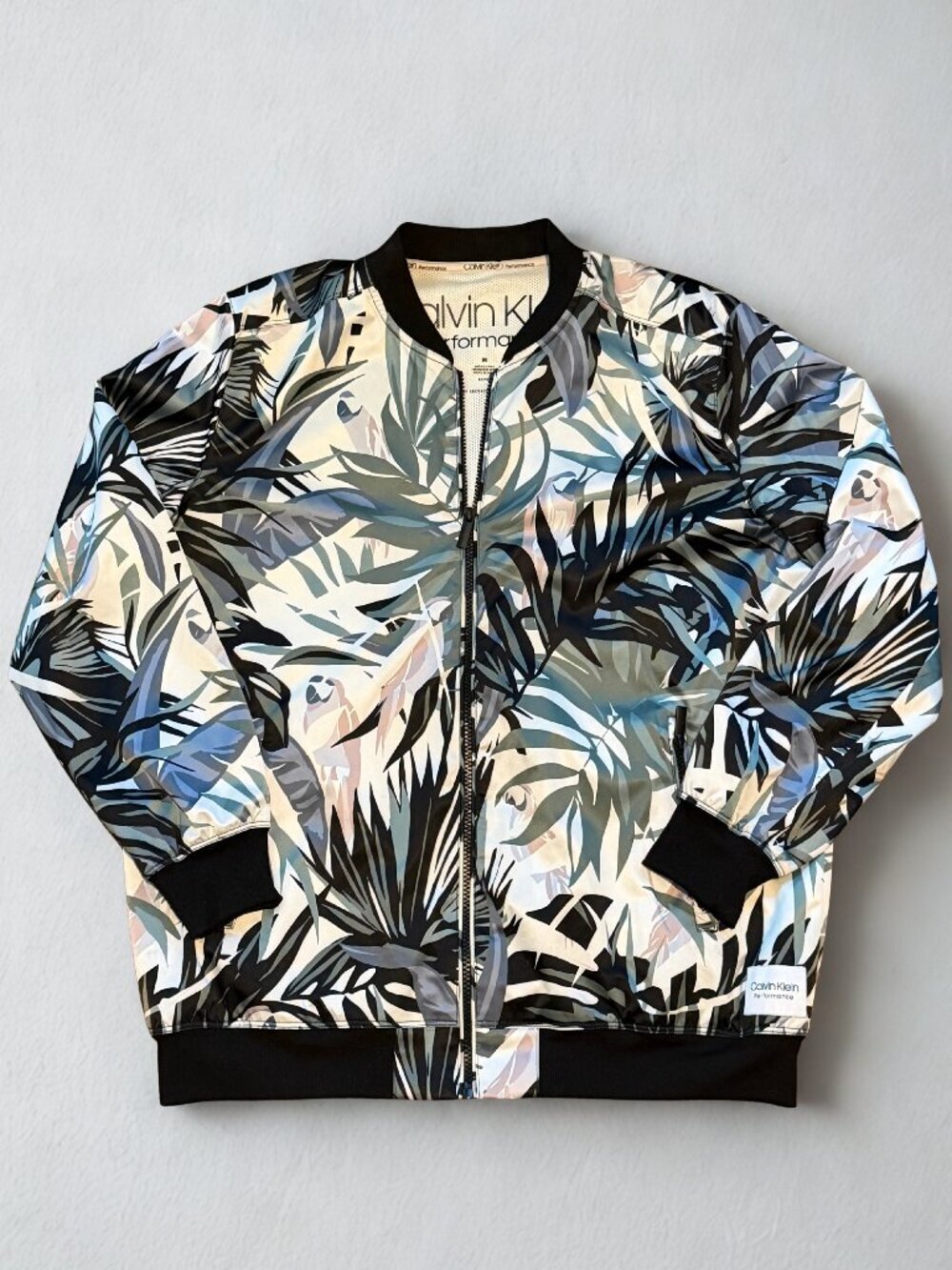 Calvin Klein Performance Floral Bomber Jacket M